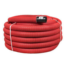 Труба гофр. двустенная ПНД/ПНД гибкая с протяжкой d110 мм (50 м) красная EKF-Plast Труба гофр. двустенная ПНД/ПНД гибкая с протяжкой d110 мм (50 м) красная EKF-Plast