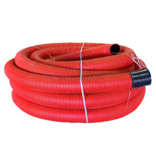 Труба гофр. двустенная ПНД/ПНД гибкая с протяжкой d160 мм (50 м) красная EKF-Plast Труба гофр. двустенная ПНД/ПНД гибкая с протяжкой d160 мм (50 м) красная EKF-Plast