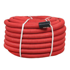Труба гофр. двустенная ПНД/ПНД гибкая с протяжкой d50 мм (50 м) красная EKF-Plast Труба гофр. двустенная ПНД/ПНД гибкая с протяжкой d50 мм (50 м) красная EKF-Plast