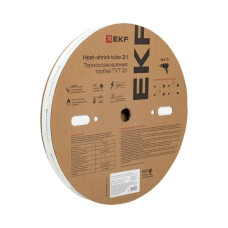 Термоусаживаемая трубка ТУТ нг 20/10 белая рулон EKF PROxima