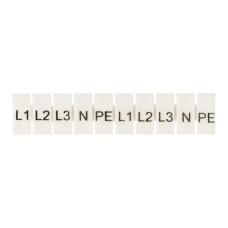 Маркеры для UT/ST/Push-in 4 с символами "L1, L2, L3, N, PE" (100 шт.) EKF